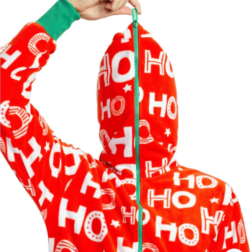 NEW🎅🏼 Adult Unisex Tipsy Elves Ho Ho Ho Christmas Jumpsuit Holiday Onesie - Picture 2 of 11
